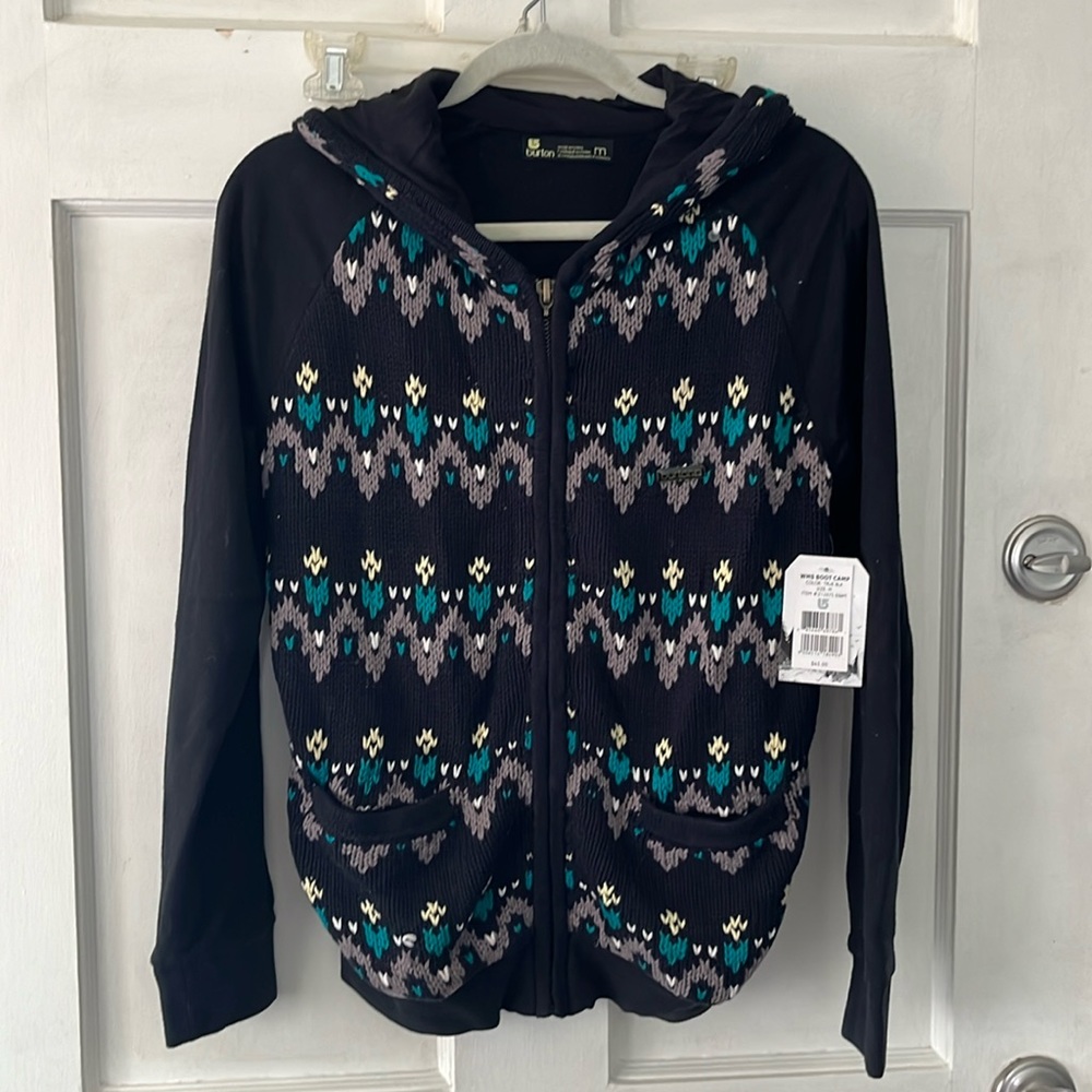 Vintage NWT Burton women’s Boot Camp sweatshirt jacket.